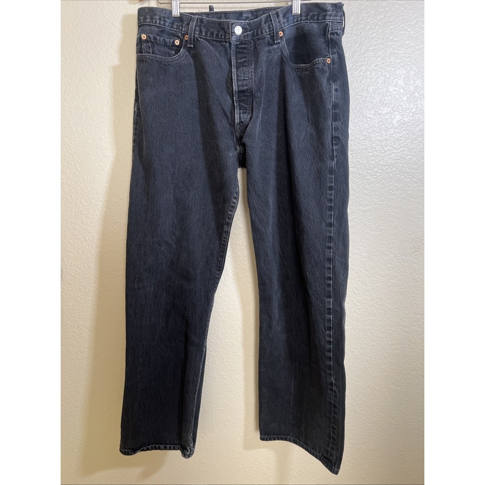 Vintage Levi 501 Jeans 2000's Denim Black Buttonfly Size 40x32